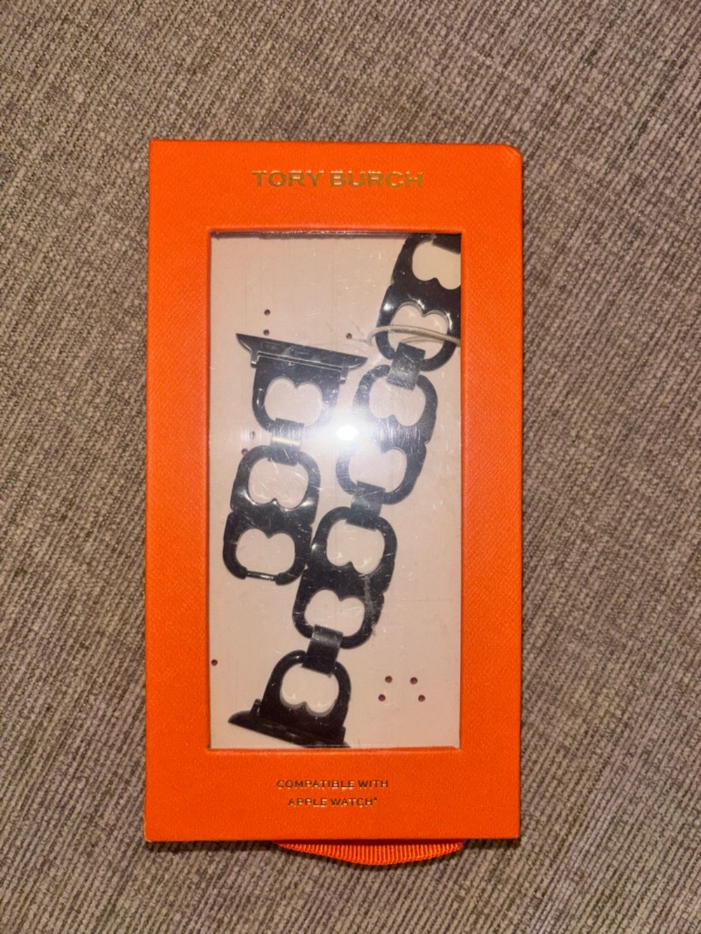 Tory Burch Black Chain Link Apple Watch Band - Picture 3 of 3